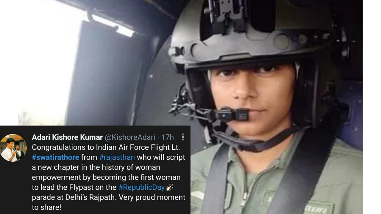 Flt. Lt. Swati Rathore creates history by becoming the first woman to lead the flypast in Republic Day parade.