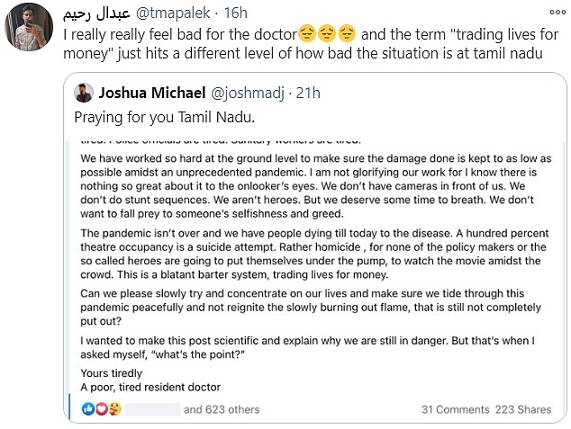 We Are Tired: TN Doc’s Letter to Govt Gains Support From Netizens