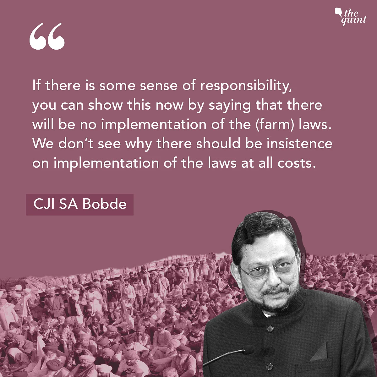 SC ‘Extremely Disappointed’ With Centre on Farmers’ Protests: CJI