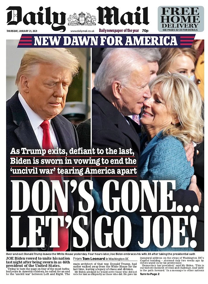 ‘Democracy Has Prevailed’: How Dailies Reported Biden Inauguration