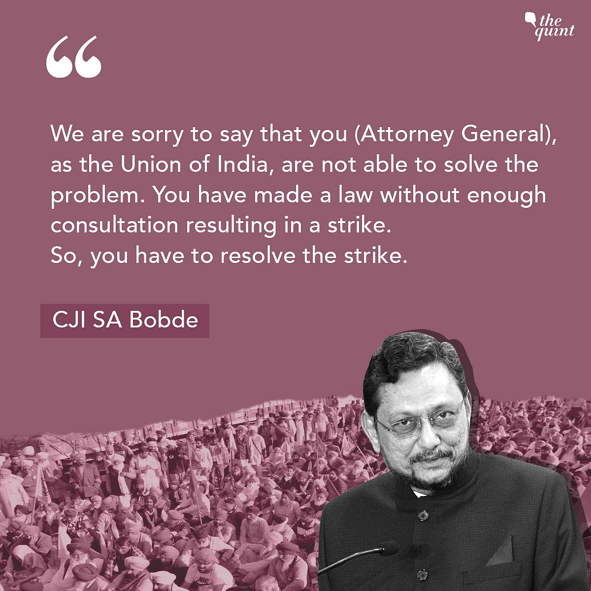 SC ‘Extremely Disappointed’ With Centre on Farmers’ Protests: CJI