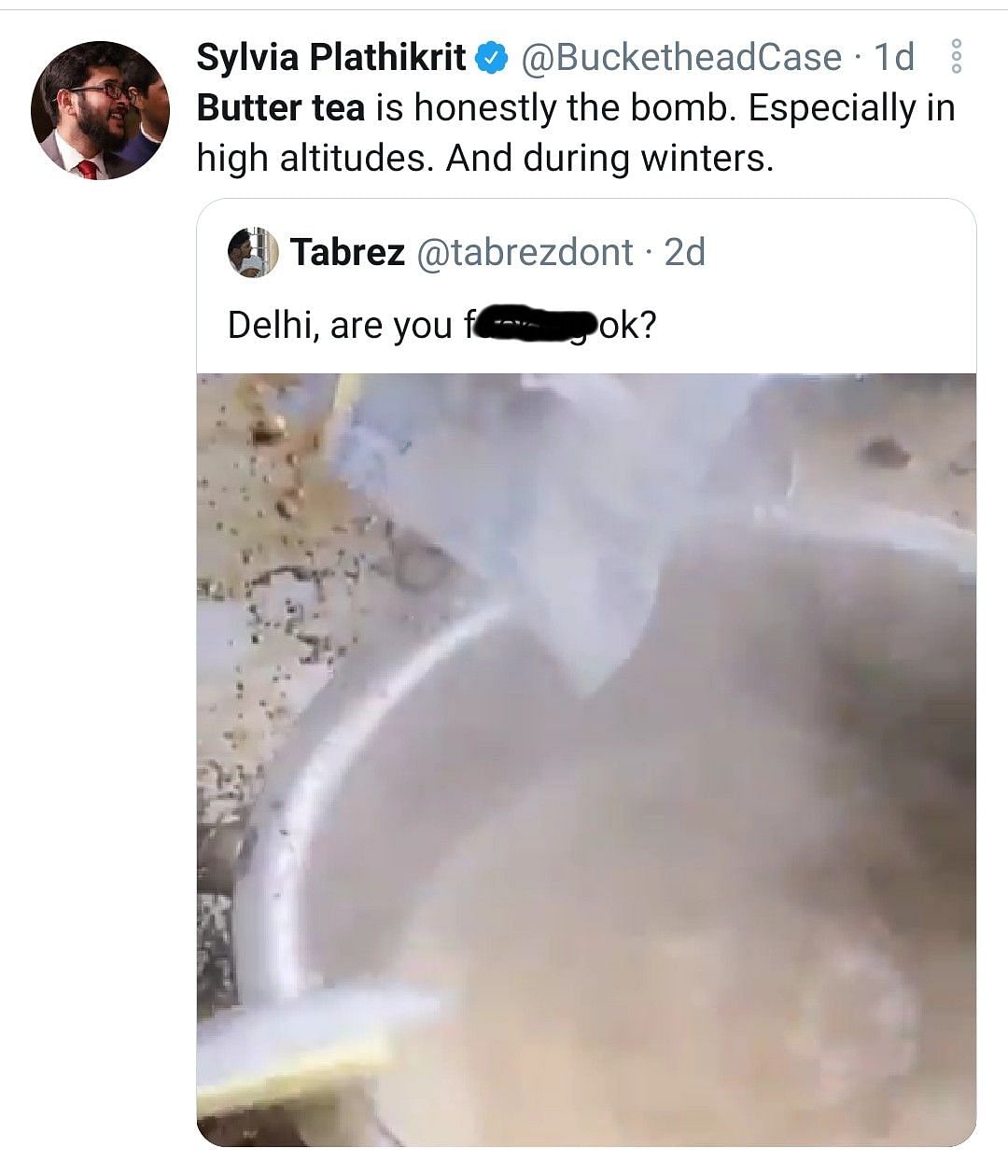 Butter tea seems to have left Team Chai divided.