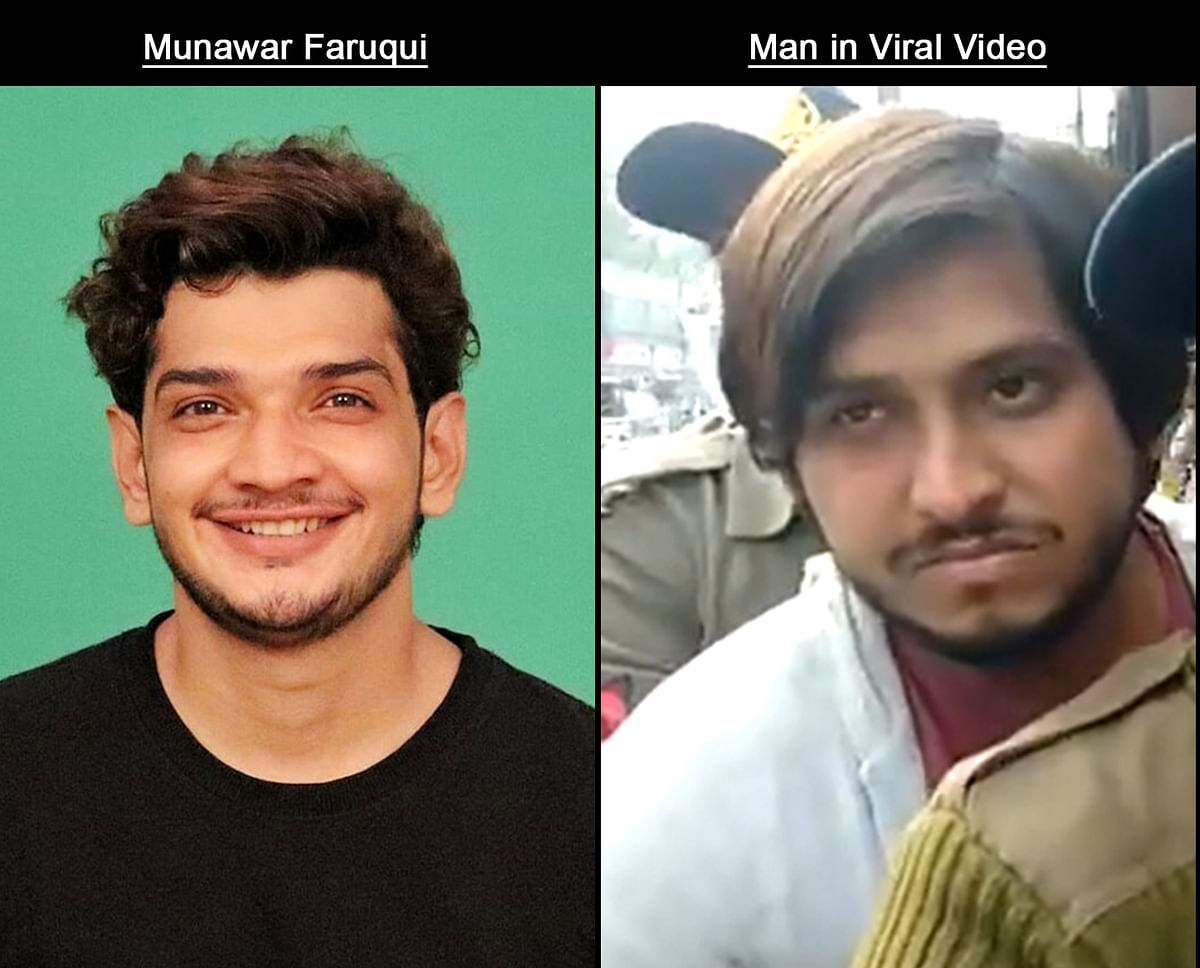We found that the video showed stand-up comic Munawar Faruqui’s friend Sadakat Khan being beaten up.