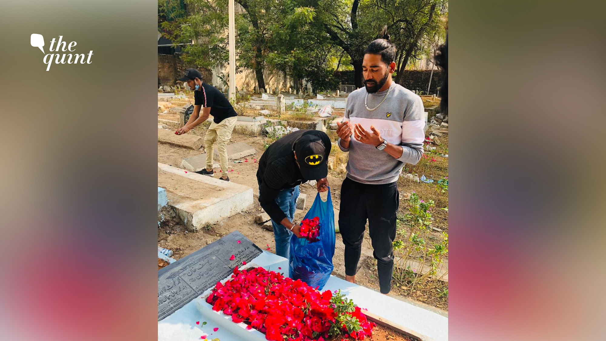Mohammed Siraj pays tribute to his late father.&nbsp;