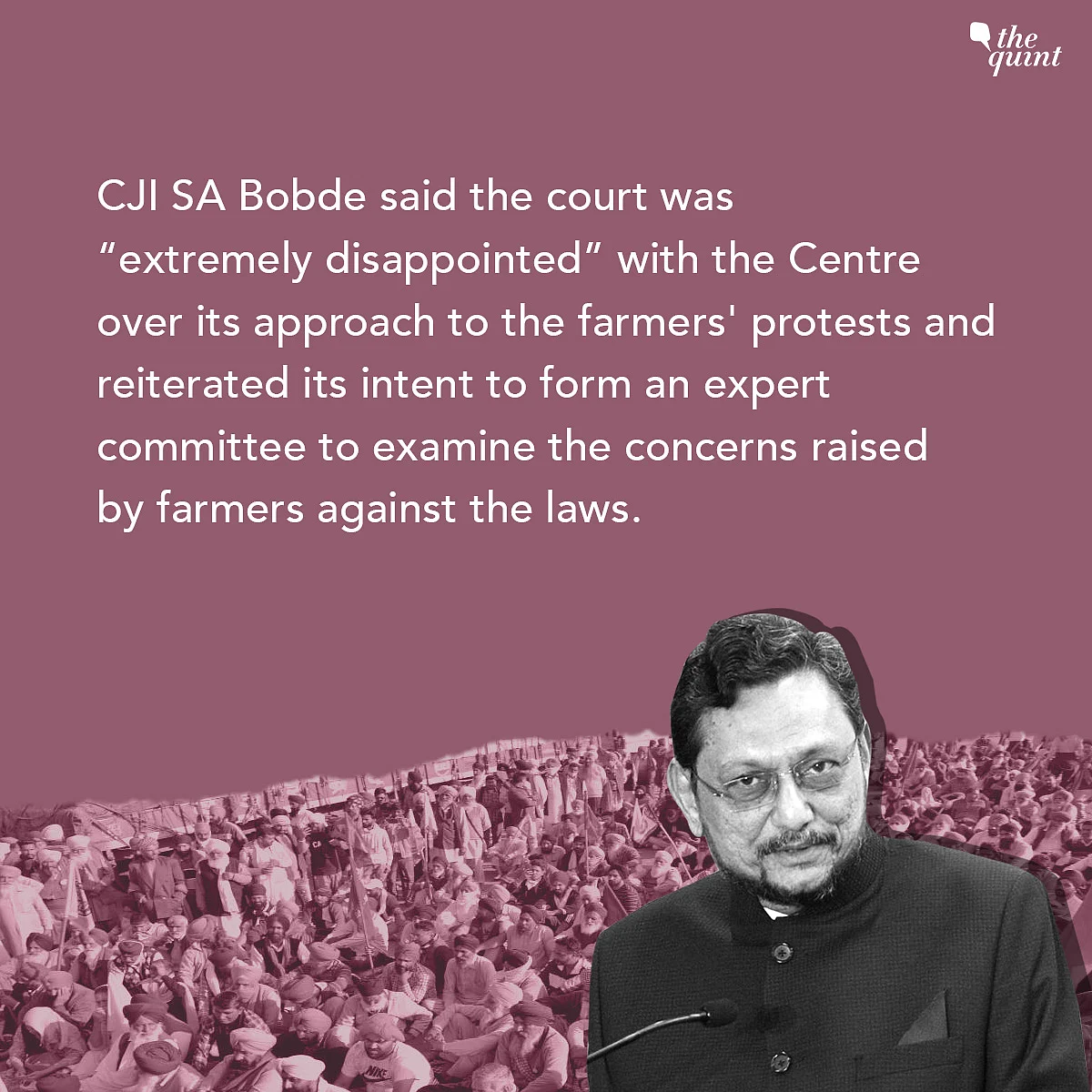 SC ‘Extremely Disappointed’ With Centre on Farmers’ Protests: CJI