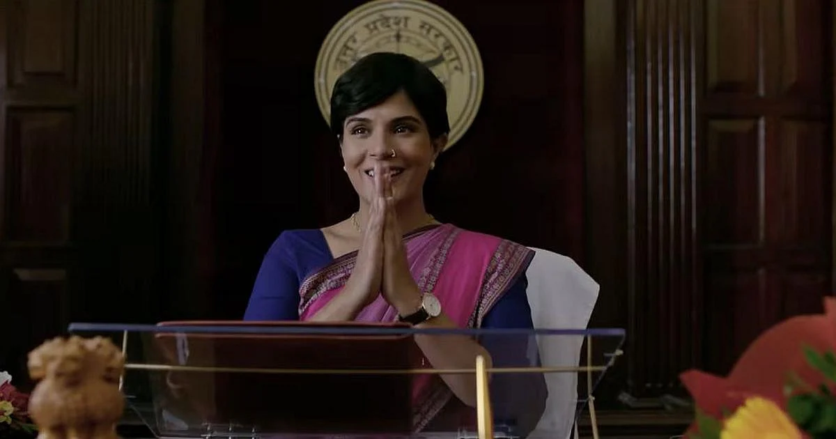 Richa Chadha in a still from <i>Madam Chief Minister</i>.