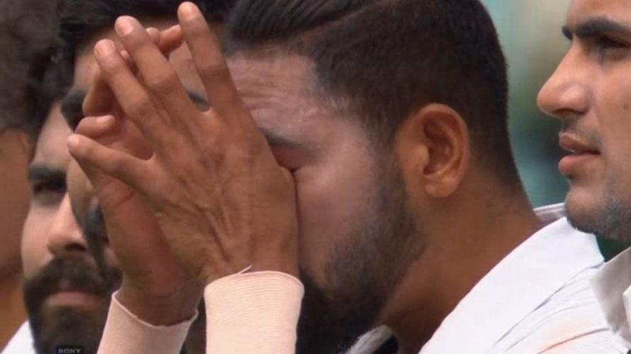 An emotional Mohammed Siraj was in tears after singing the national anthem at the SCG.