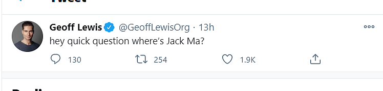Twitter Concerned as Jack Ma Goes Missing After Rift With Govt