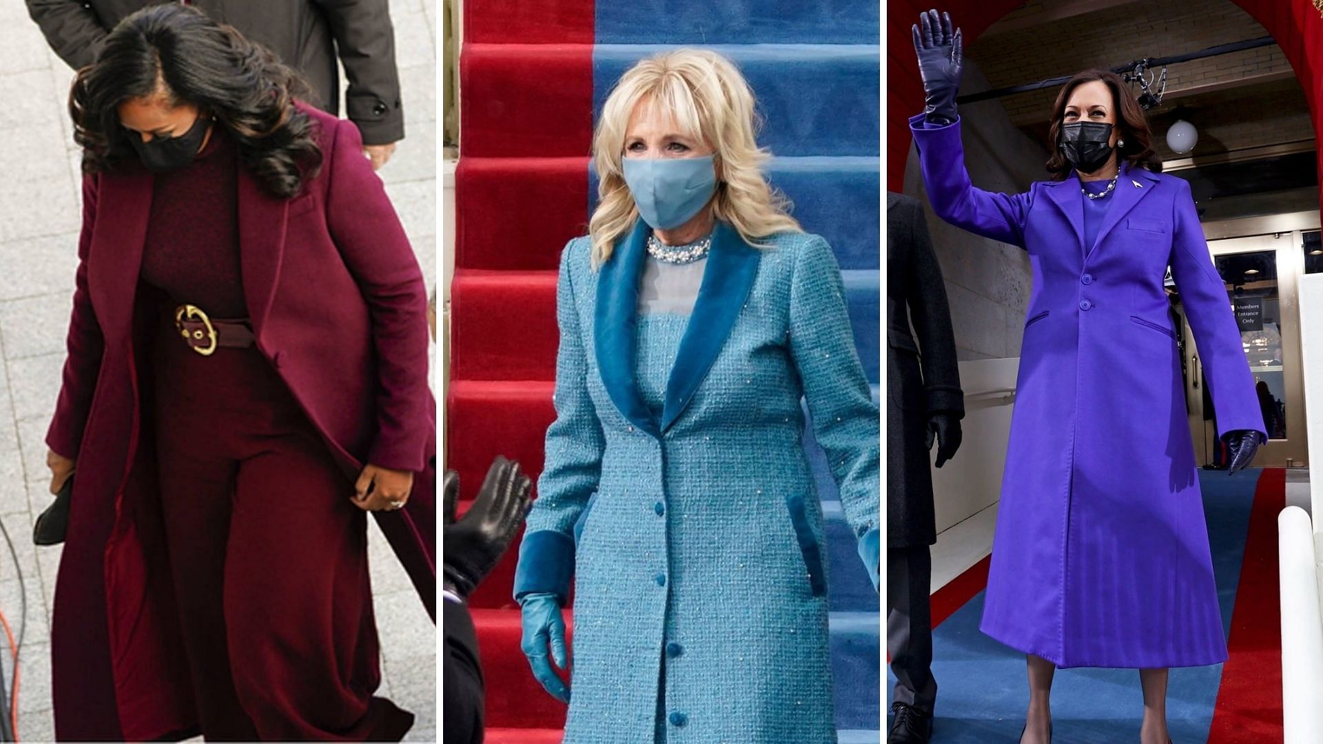 Michelle Obama, Jill Biden and Kamala Harris on Inauguration Day