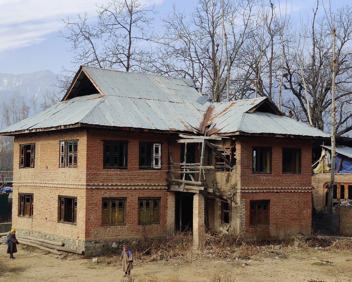 Abandoned Kashmiri Pandit house in Ganishpora, Anantnag, in Kashmir. 