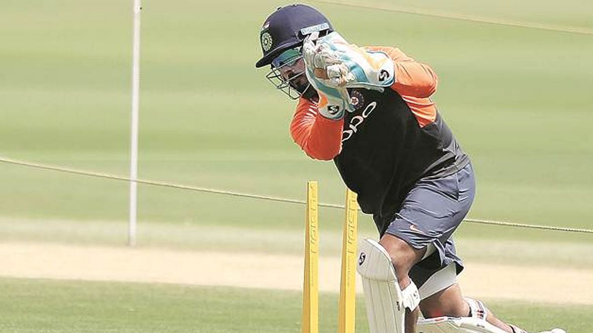 File image of Rishabh Pant in a training session.&nbsp;