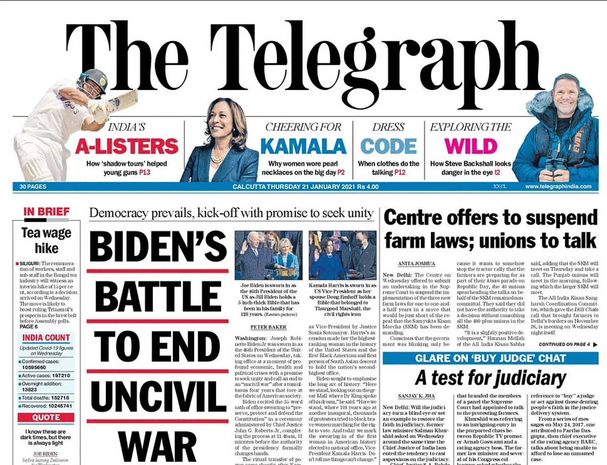 ‘Democracy Has Prevailed’: How Dailies Reported Biden Inauguration