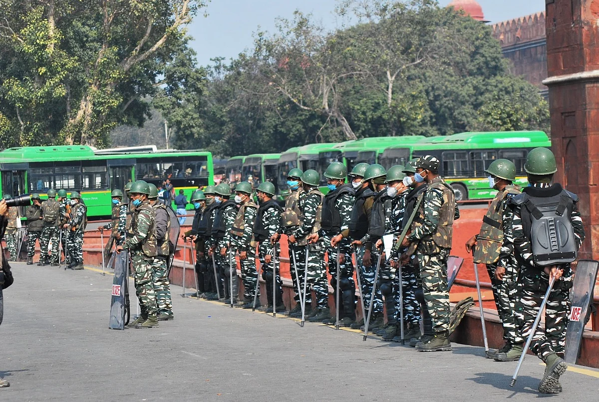 Increased security presence at Red Fort, a day after clashes ensued between protesters and the police.