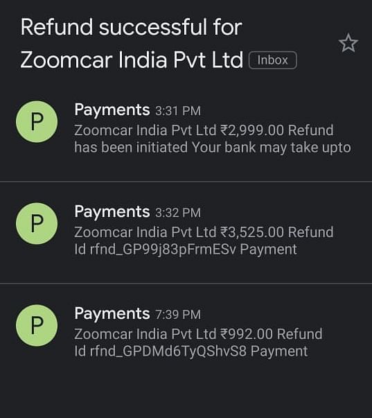 After I reported my story to The Quint, Zoomcar informed me that they have initiated the refund process.