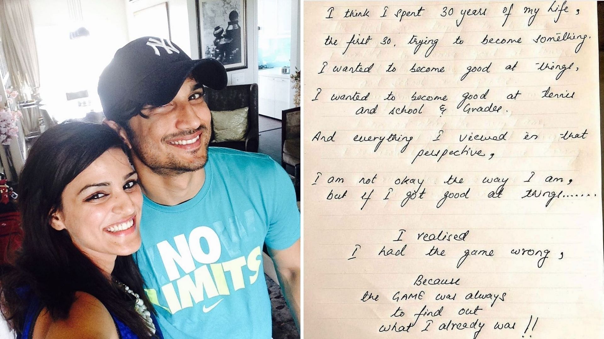 Sushant Singh Rajput's sister Shweta Singh Kirti shares a note penned by him.