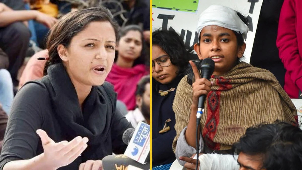 Shehla Rashid and Aishe Ghosh.