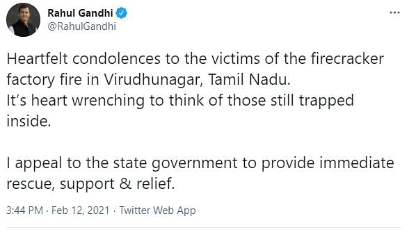 The Tamil Nadu CM announced an ex-gratia of Rs 3 lakh each to the kin of deceased.