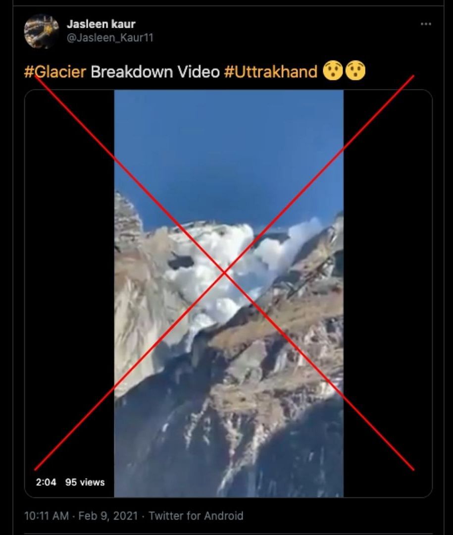 The video is of an avalanche that took place  at the Kapuche Glacier Lake in Parche, Nepal.