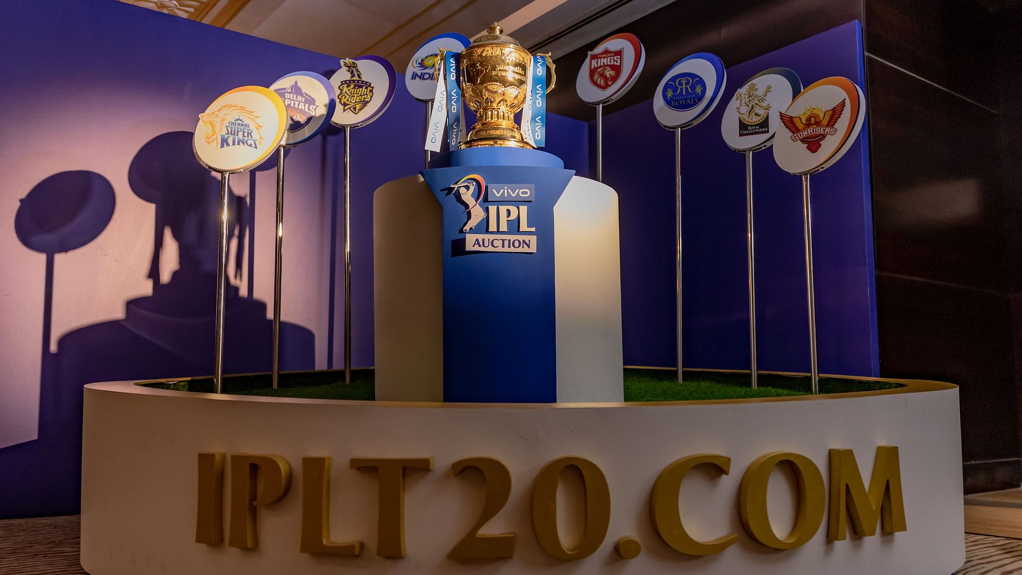 Vivo IPL Trophy at the IPL Player Auction.&nbsp;