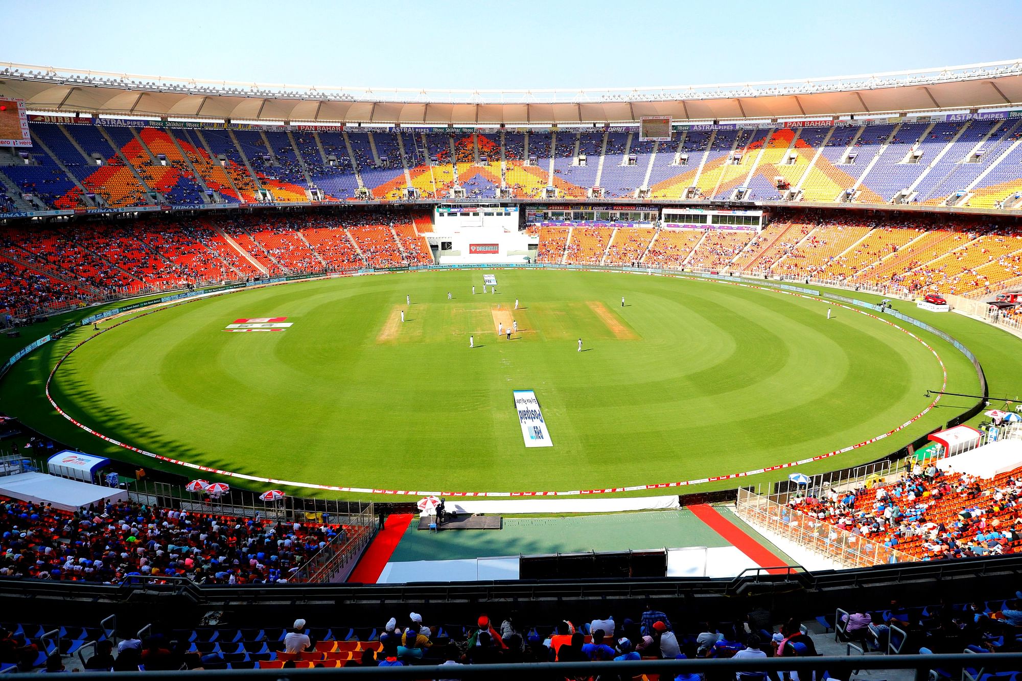 The cricket stadium at Motera has been renamed Narendra Modi Cricket Stadium.