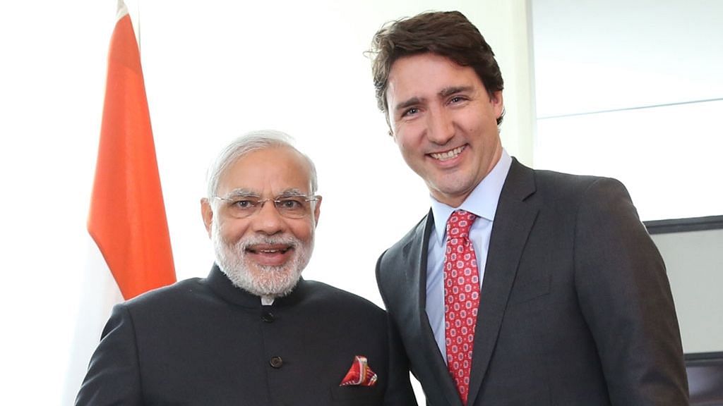 PM Modi with Canadian  Prime Minister Justin Trudeau in a file photo.