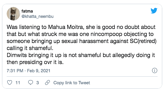 “Judiciary stopped being sacred the day a sitting CJI was accused of sexual harassment,” the Trinamool MP said.