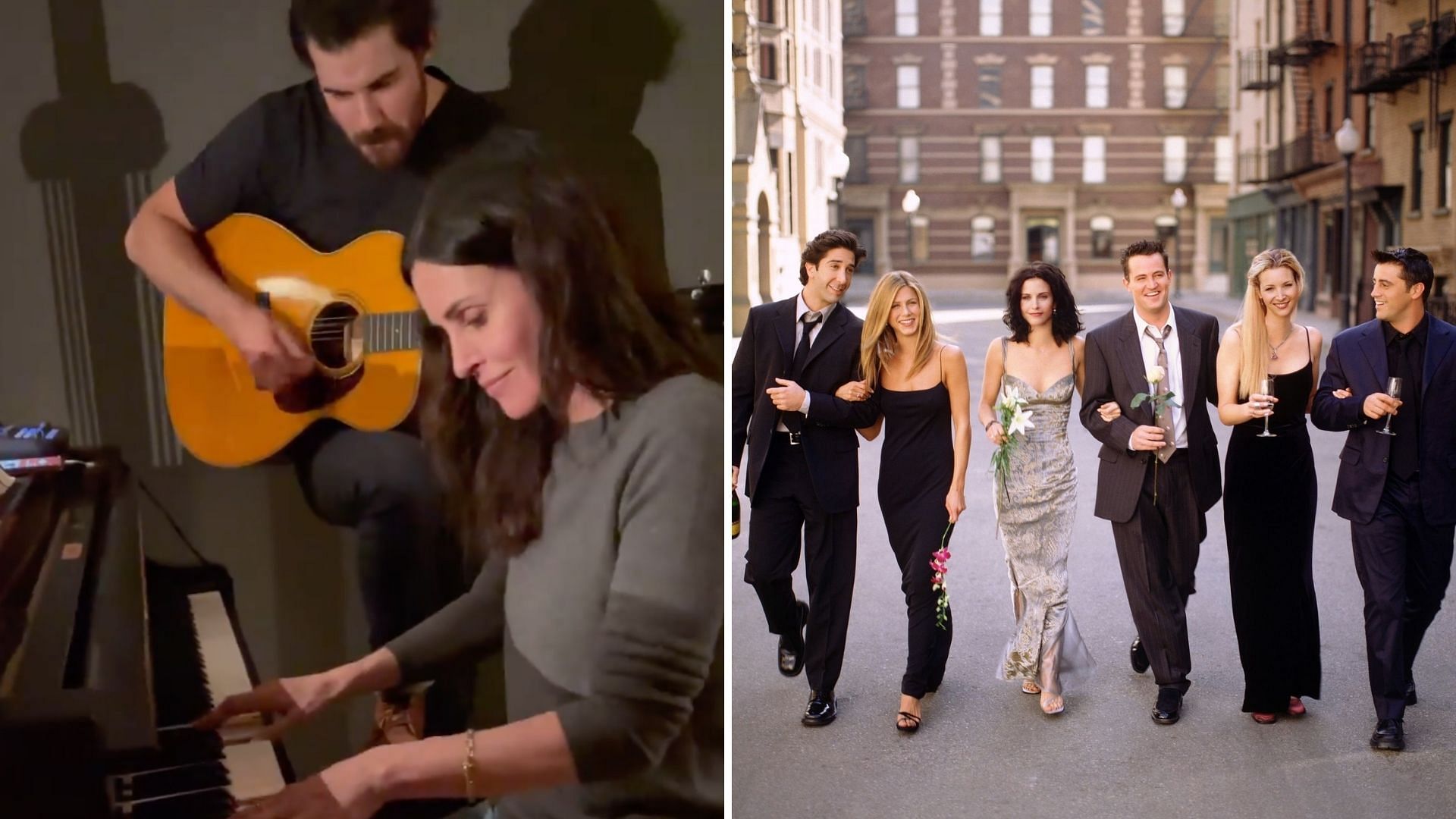  <p>Watch Courtney Cox play Friends' title track on piano...it's all things perfect!</p>