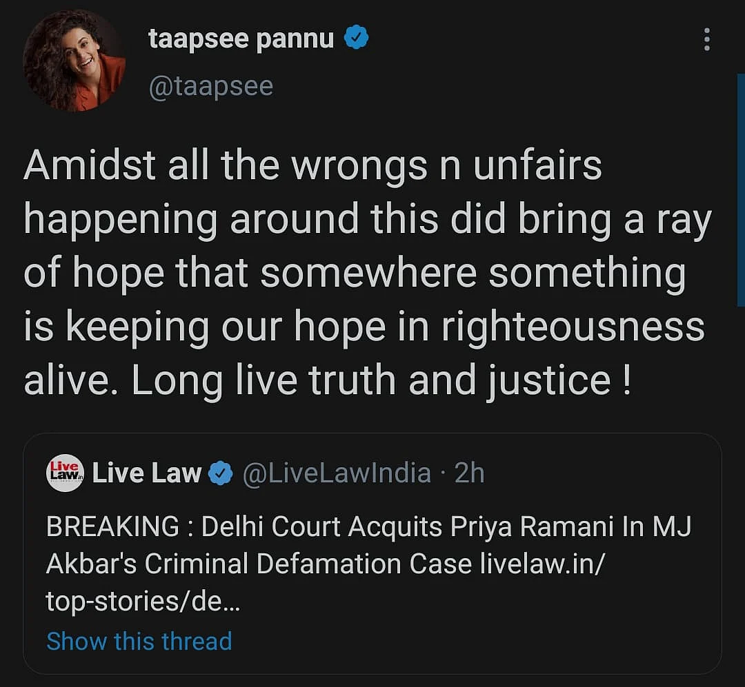 Long Live Truth & Justice: Twitter on Priya Ramani’s Acquittal