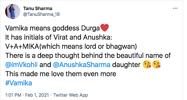 This is What Anushka & Virat's Daughter's Name Means