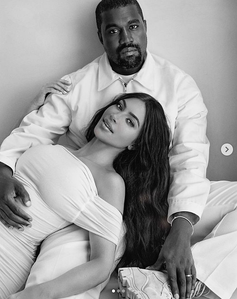 Kim Kardashian and Kanye West.