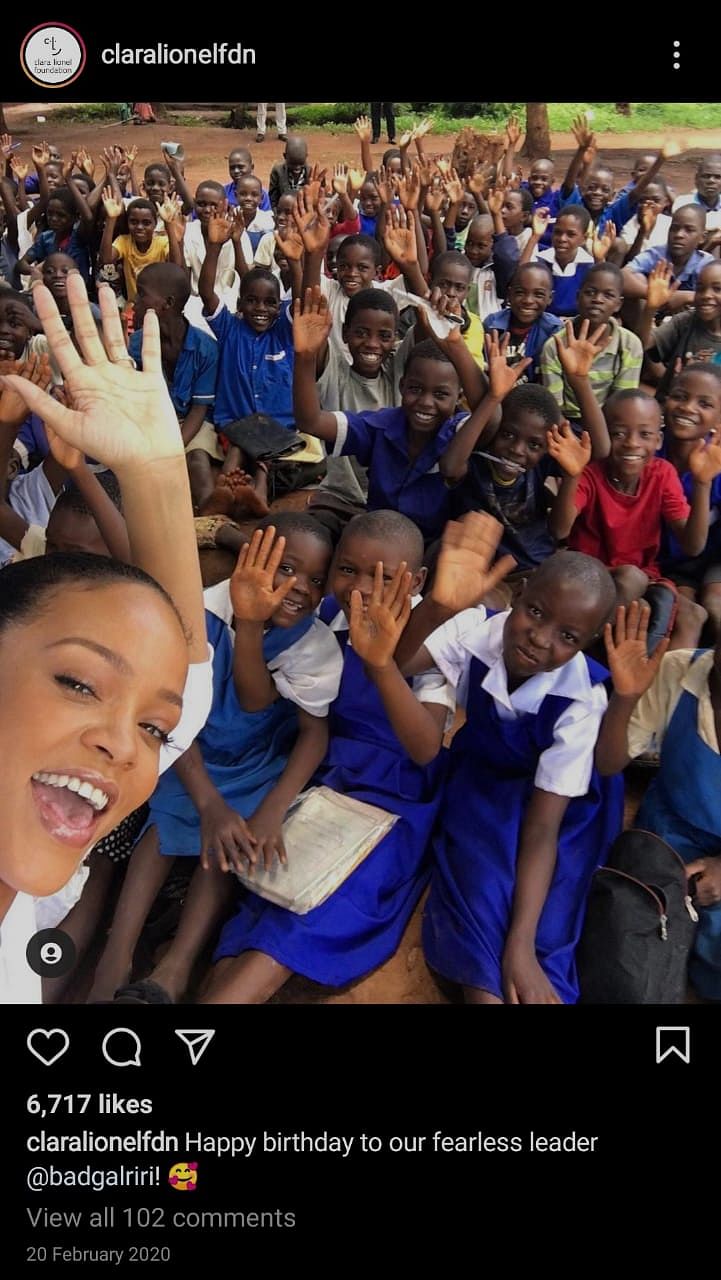 Rihanna has been engaged in philanthropic activities from a very young age.