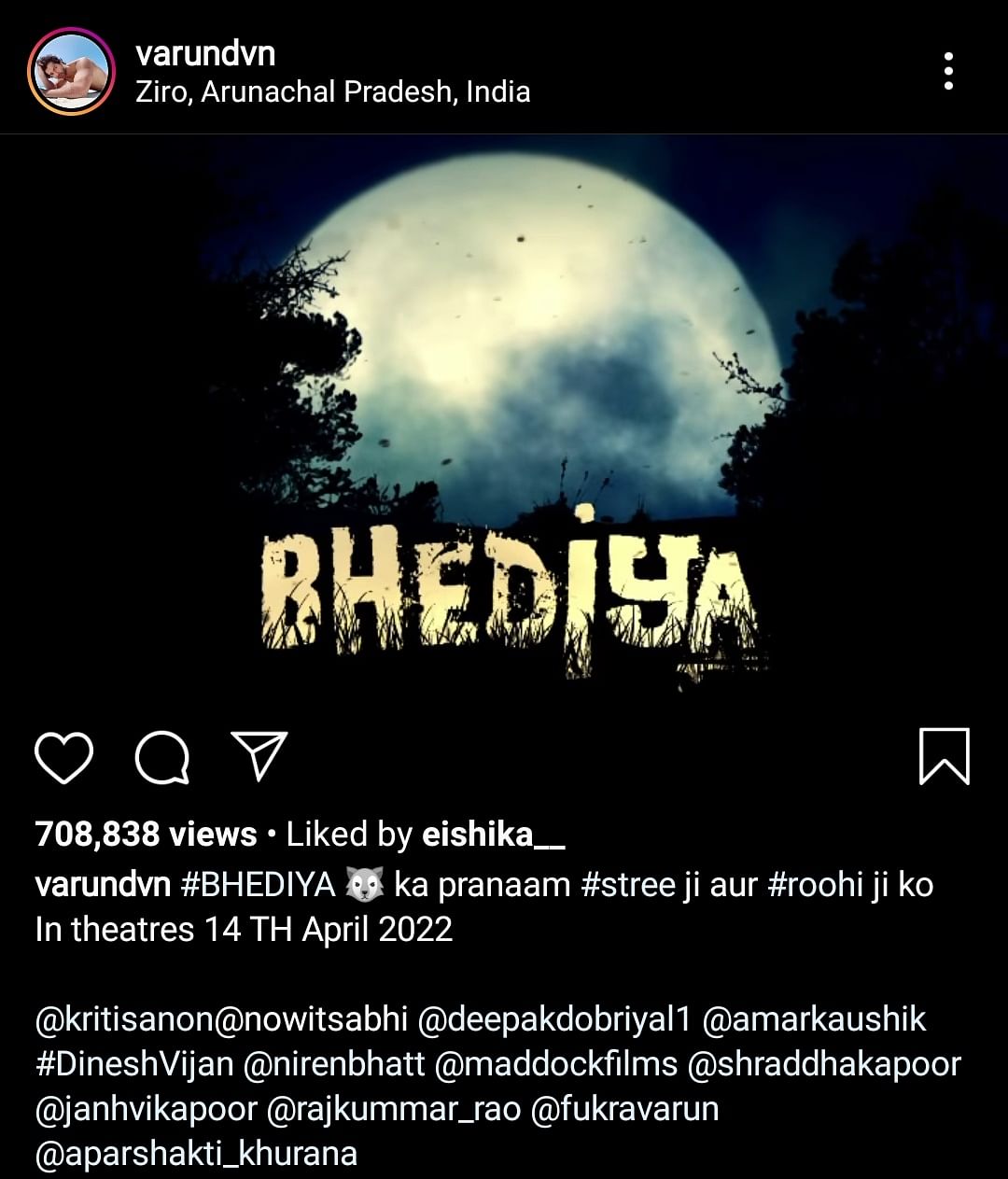 Actors Varun Dhawan and Kriti Sanon share teaser for the upcoming horror flick.