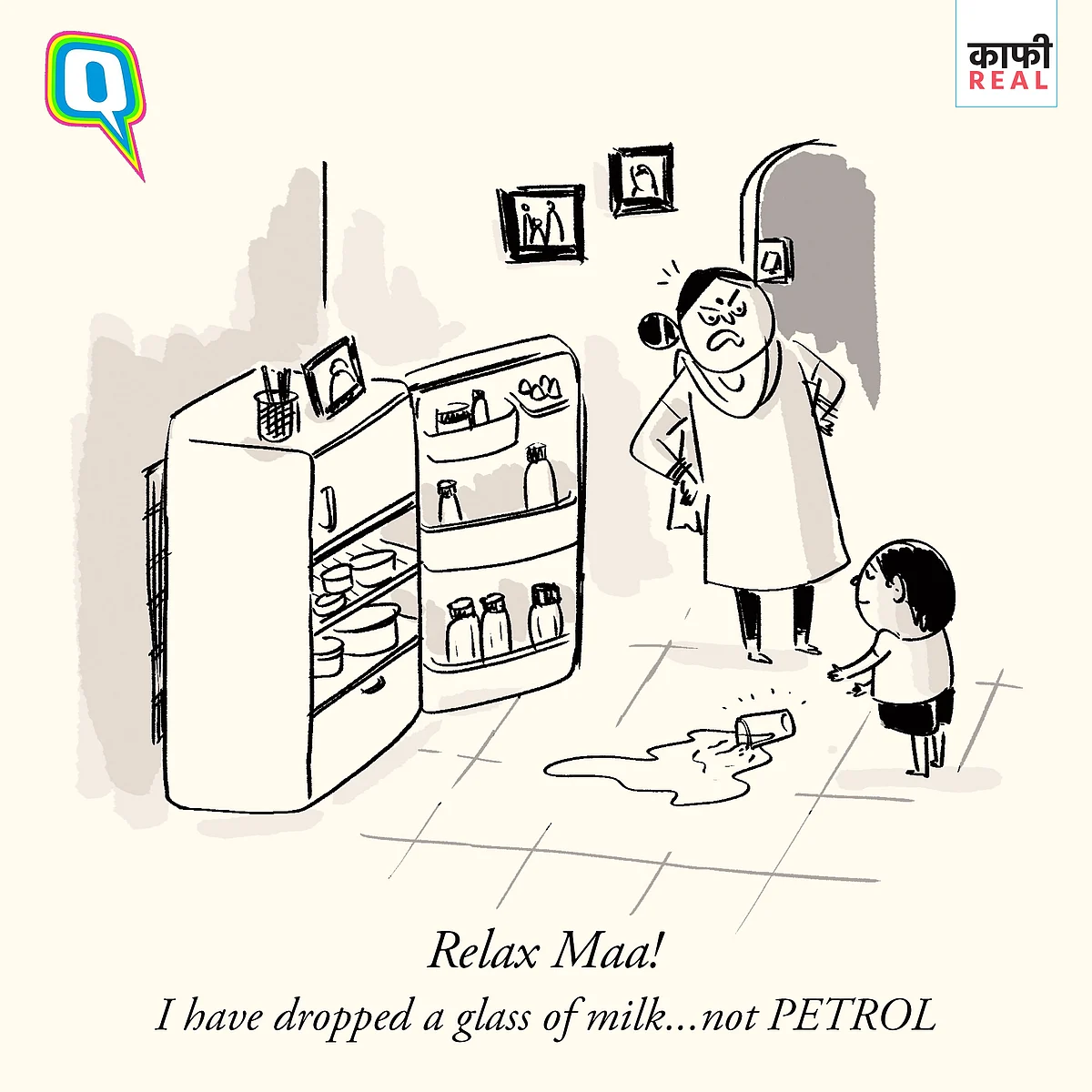 Compared to rising petrol prices, guess it’s not so bad if your child drops a little milk, is it?