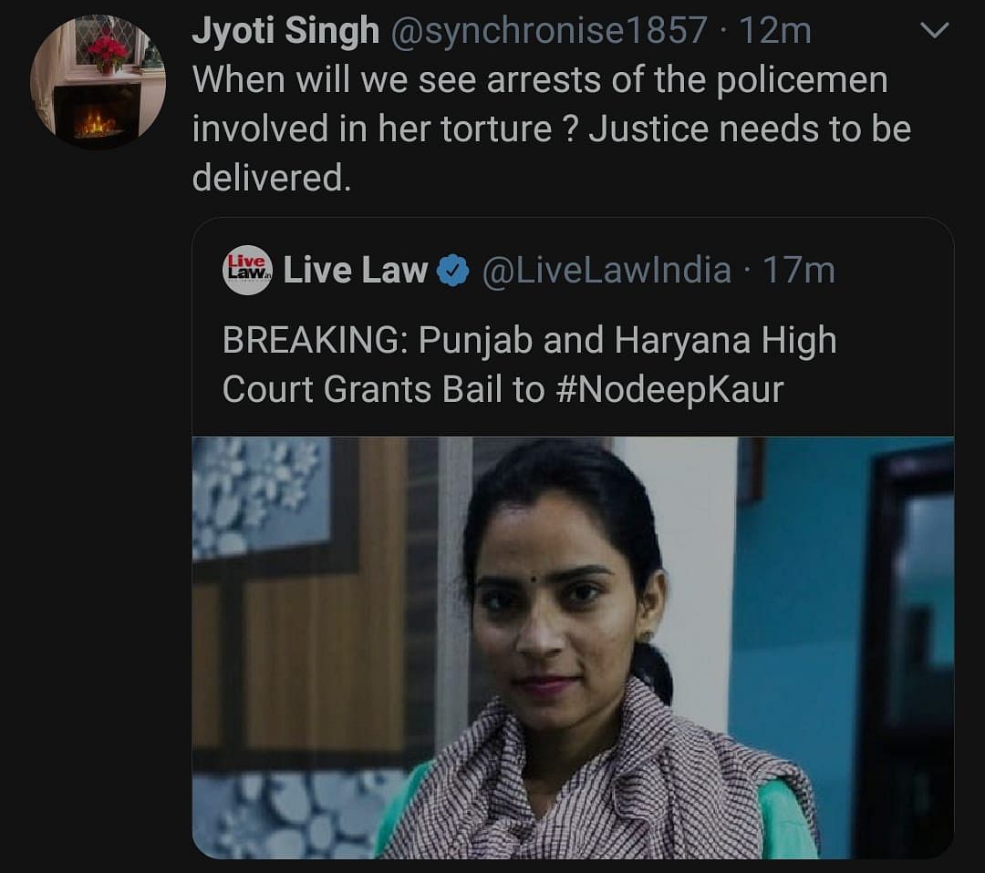 Meena Harris had also tweeted about Kaur being arrested and tortured.