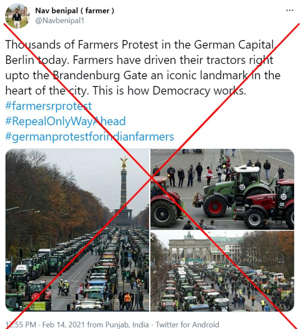 The German farmers were protesting against proposals for their country’s agricultural policies on 26 November 2019.