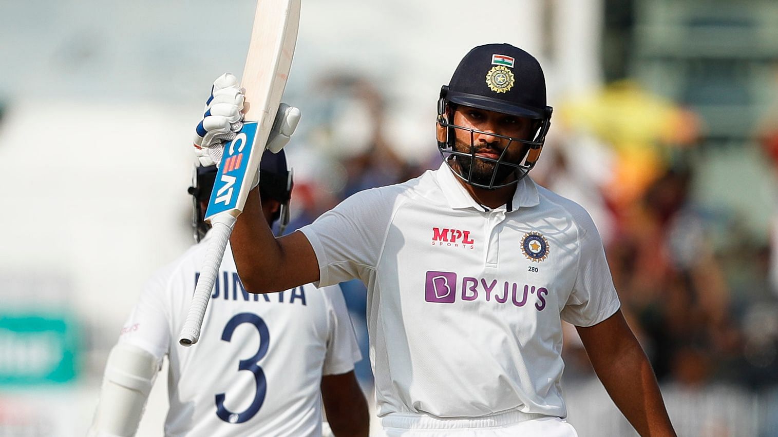 Rohit Sharma scored 161 on Day 1 of the Chennai Test against England.