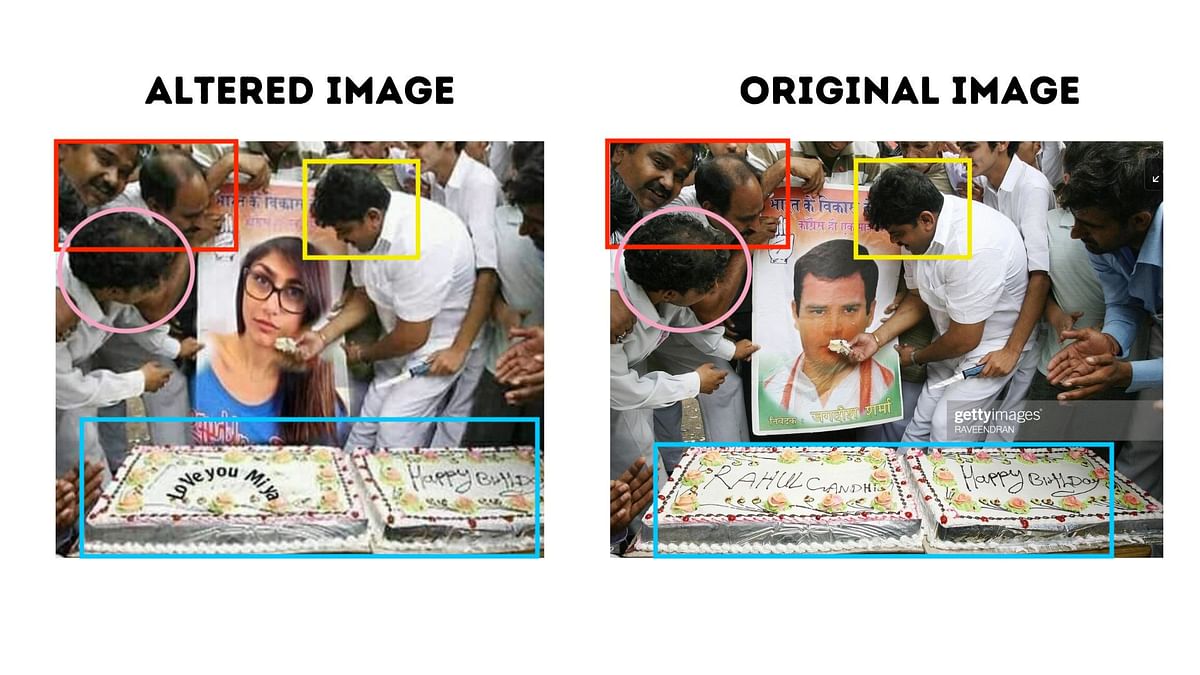 The original image is more than a decade old and shows Congress workers celebrating Rahul Gandhi’s birthday.