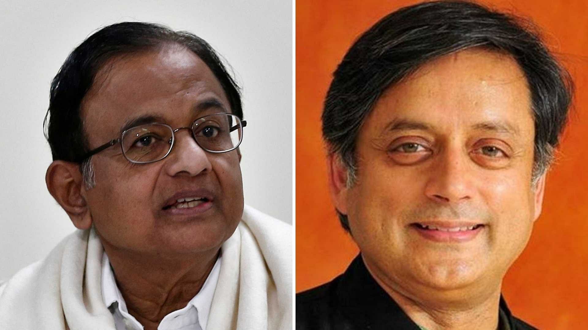 P Chidambaram and Shashi Tharoor.