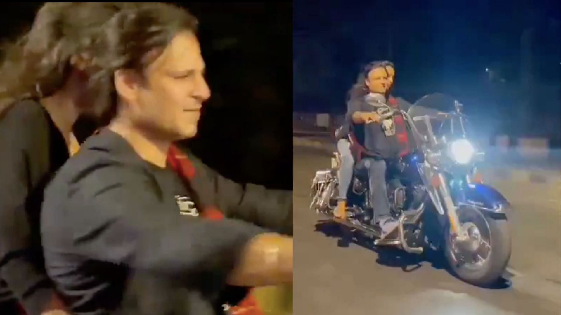 Vivek Oberoi was riding a motorbike without a helmet and a mask.