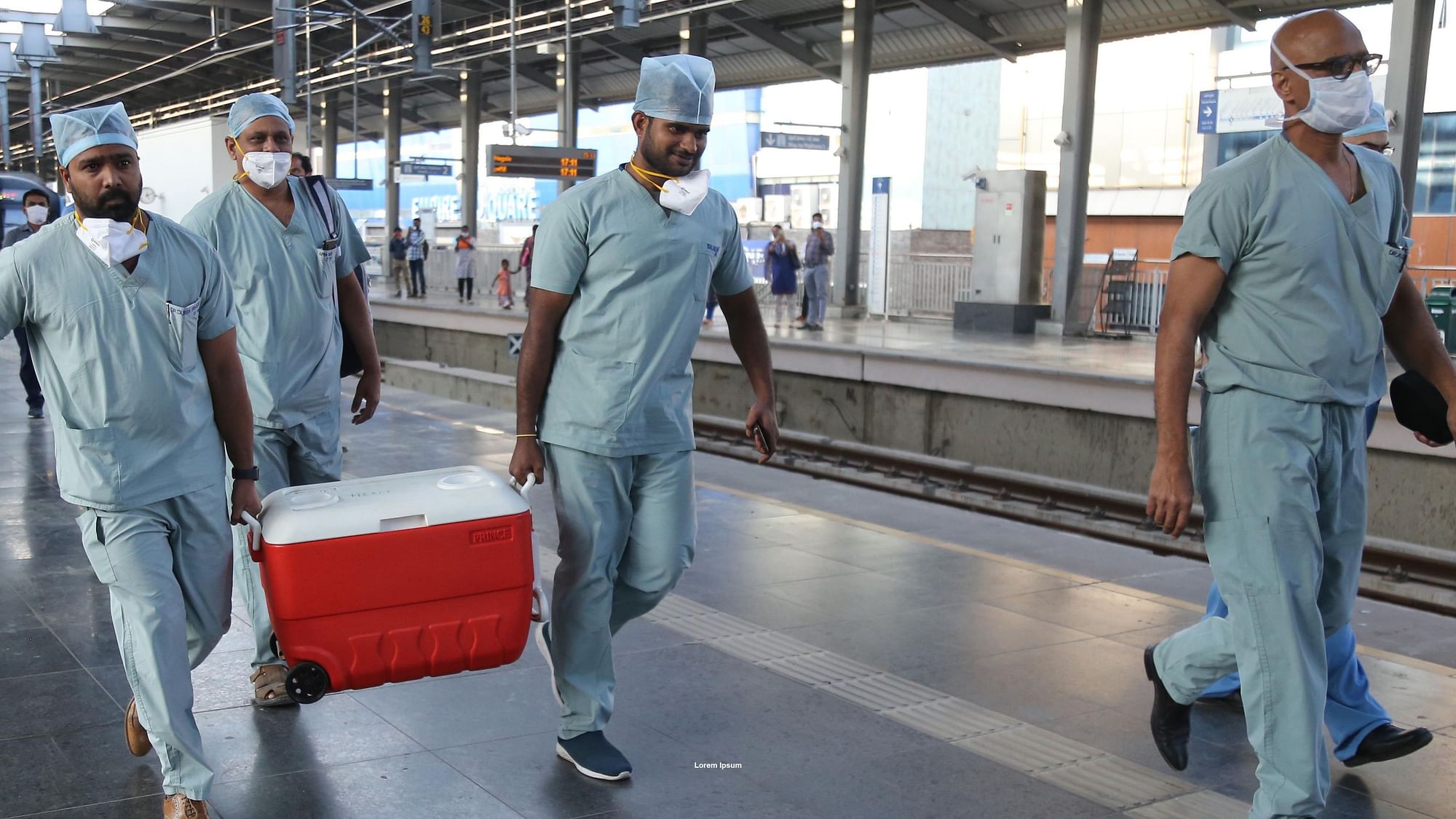 Heart of a 45-year-old patient who died of hemorrhagic bleed gets transported on the Hyderabad Metro Rail.