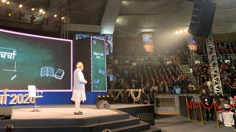 Prime Minister Narendra Modi interacts with students at the third edition of Pariksha pe Charcha. Image for representation purposes.