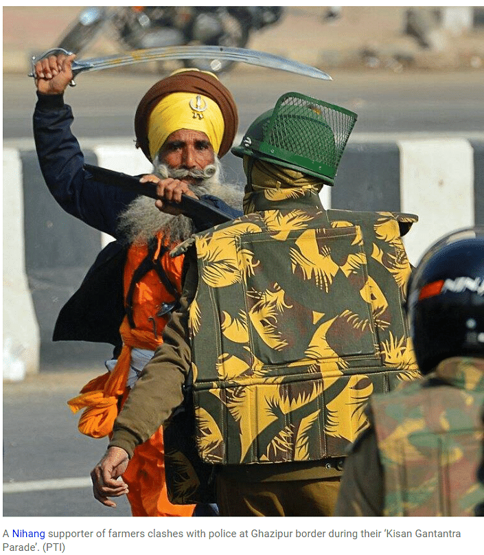 The image of the injured farmer was taken much before the violence at the Republic Day rally. 