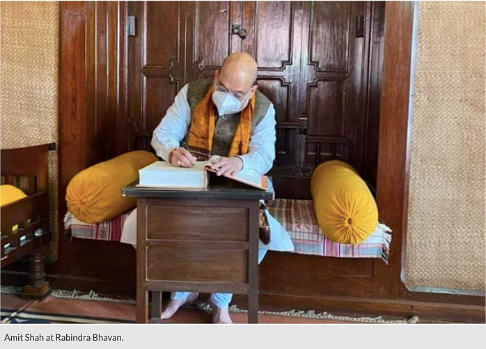 Cong MP Makes False Claims About Shah Sitting on Tagore’s Chair