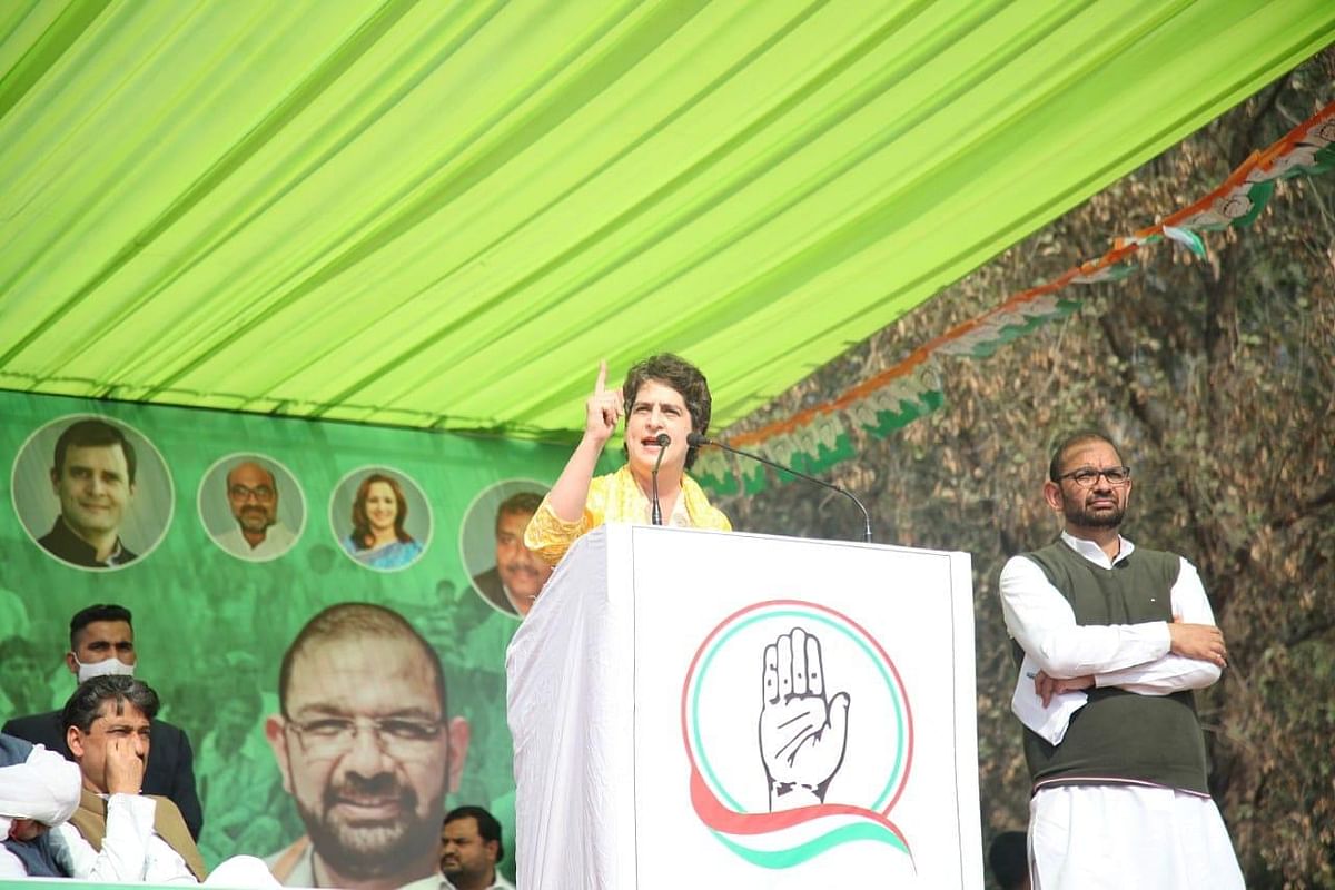 Addressing the ‘Jai Jawan, Jai Kisan Mahapanchayat’ in Baghra, Gandhi said she won’t ever betray the farmers.