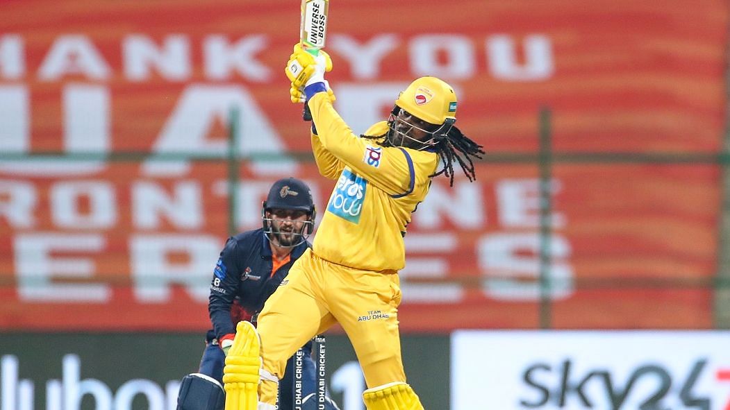 Chris Gayle smashed a 12-ball half century in the Abu Dhabi T10 League.