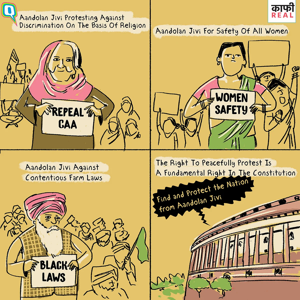 The right to protest is a fundamental right in the Constitution. 