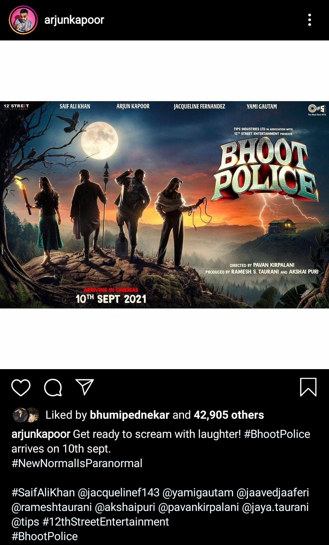 Saif Ali Khan & Jacqueline Fernandez starrer Bhoot Police to release on September 10