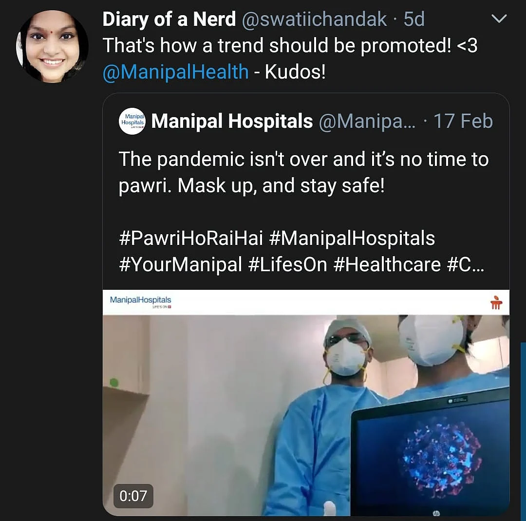 Manipal Hospital Doctors Share 'Pawri' Video, But With a Message