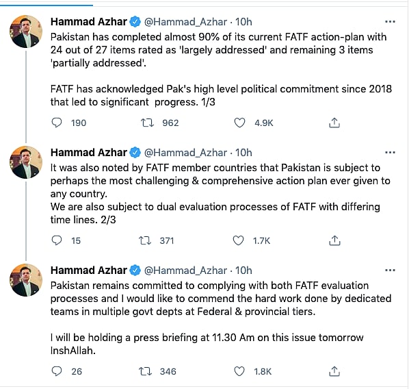 Pakistan Retained on FATF’s ‘Grey List’ Till June 