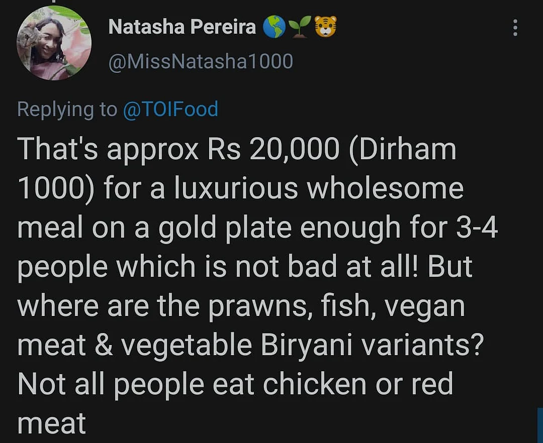 Twitter Is Curious About the Most Expensive Biryani in the World